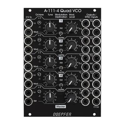 Doepfer A-111-4V Quad Precision VCO Eurorack Module (Black) image 3