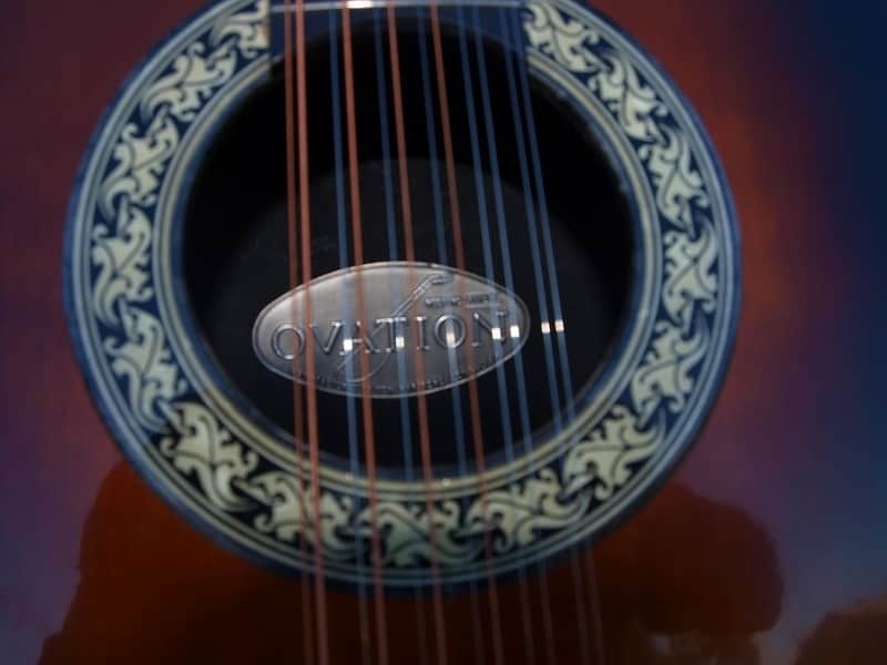 Ovation 1115-1 12-string acoustic guitar- brown sunburst- Reduced image 1