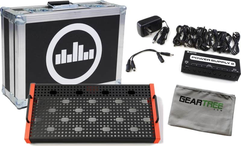 Temple Audio Solo 18 Temple Red Pedalboard Bundle w/Flight Case, Power Supply, and Cloth image 1