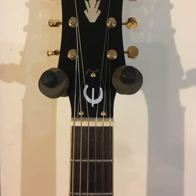 Epiphone Riviera P-90 with bigsby trem Natural/Red image 2