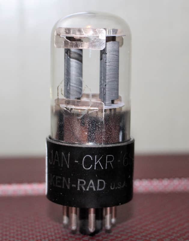 KEN-RAD JAN-CKR 6SL7GT VT-229 ROUND BLACK PLATE FOIL PAN GETTER TEST NOS VINTAGE 1940'S image 1