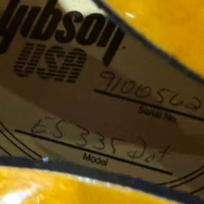 1995 Gibson ES-335 Dot - Vintage Sunburst image 21