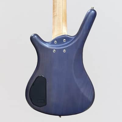Warwick RockBass Corvette Basic 5 String Electric Bass Guitar - Ocean Blue Trans Satin image 4