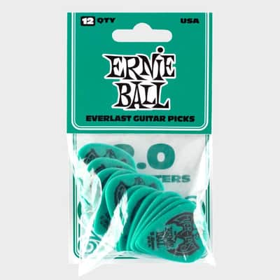 2.0mm Teal Everlast Picks 12-Pack Non-Slip Textured Delrin, world standard shape / specifications image 2