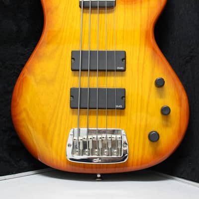 1995 G&L L-5500 Transparent Amber 5-String Active Bass w/HSC image 2