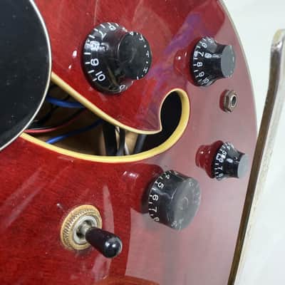 Carlo Robelli Memphis ES-275/L-5 CES w/ Bigsby MIK- Cherry image 12