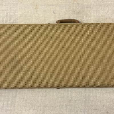 1990’s Fender Tweed Hardshell Case Fits Stratocaster / Telecaster Plush Red Interior image 6