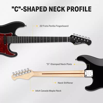 Donner DST-200 Electric Guitar Coil Split Function Tremelo Bridge HSS Pickups (US Stock) image 6
