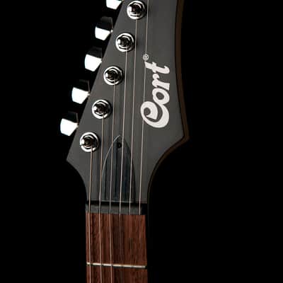 Cort X Series 100 Double Cutaway Electric Guitar - Open Pore Black (X100OPBK) image 4