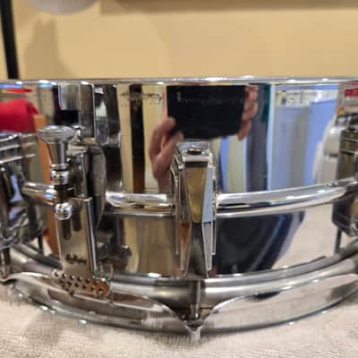 Ludwig No. 400 Supraphonic 5x14" 10-Lug Aluminum Snare Drum with Keystone Badge 1963 - 1969 - Chrome image 11