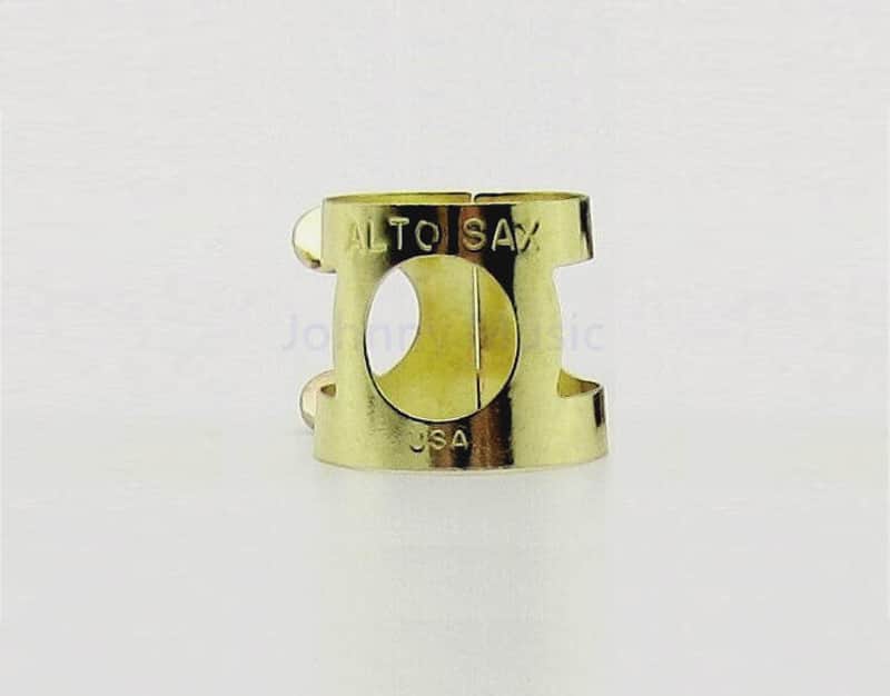 Standard Eb Alto Sax Ligature Lacquered Brass "Gold" Finish image 1