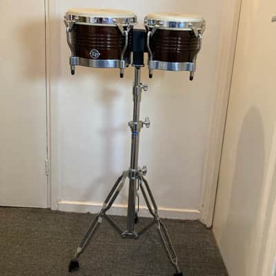 L.P. Matador M201 Bongos with M245 Stand  - Siam Oak (Almond Brown) image 4