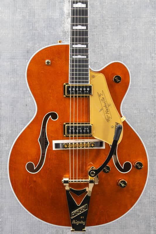 Gretsch  G6120TG-DS Players Edition Nashville Hollow Body DS with String-Thru Bigsby Roundup Orange image 1