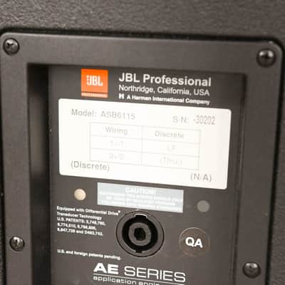 JBL ASB6115 Compact 15" High-Power Subwoofer CG013BC image 4