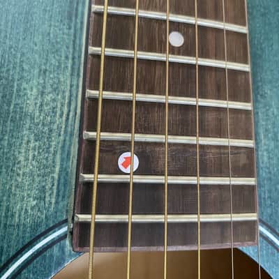 S.Yairi 40 Inch OM Acoustic Guitar in Blue Green, Spruce Top, Rosewood Fingerboard image 12