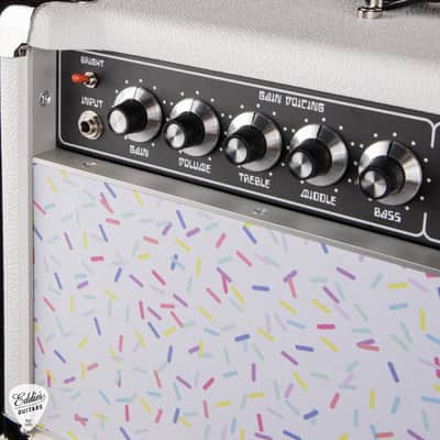 Amplified Nation Ampliphonix and Gain 50w Head/1x12 Speaker Cab - Hot White Levant & Rainbow Sprinkles #336 image 7