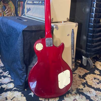 Cort CR-100 MIK Lefty Singlecut 1990s? - Cherry 🍒 Sunburst image 5