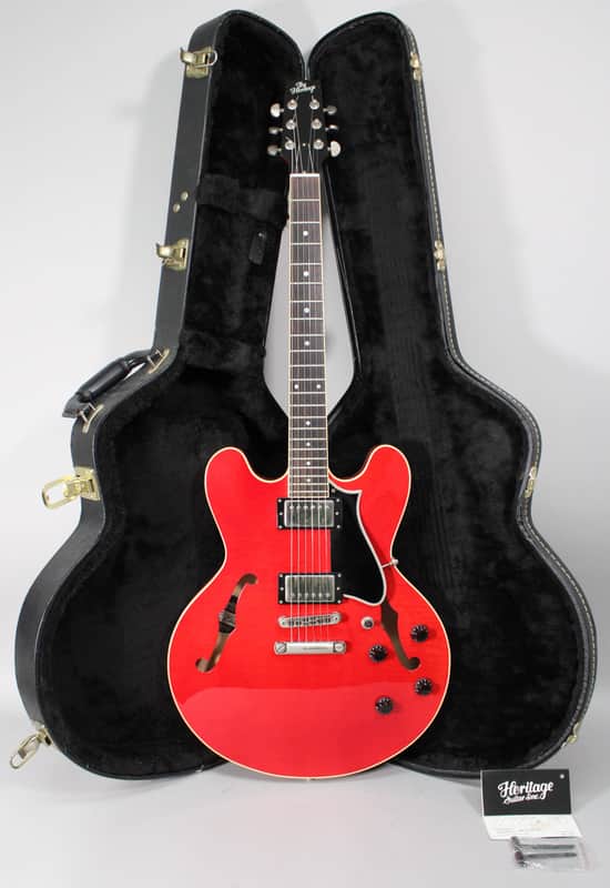 2018 Heritage H-535 Trans Red Semi-Hollow w/OHSC image 1