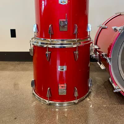 Tama Granstar Custom 5-Piece Drum Set - 1987 - Candy Apple Red - with Hard Shell Cases image 8