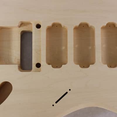 Unfinished Basswood HHH guitar body - fits Fender Strat Stratocaster neck Floyd Rose J978 image 2