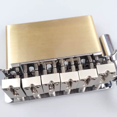 Fender ST etc 56mm electric guitar mini double tremolo bridge tailpiece tremolo system with brass image 4