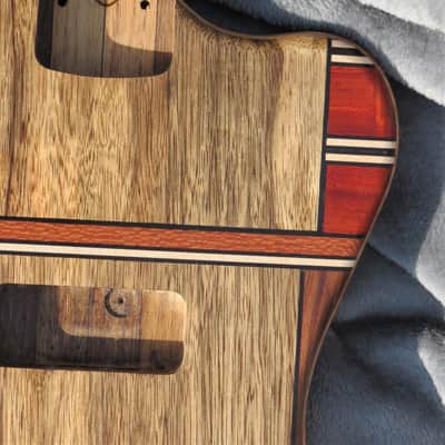 Babik Custom Thunderbird/Fenderbird style body, Art Deco, Black Limba, Handmade image 5