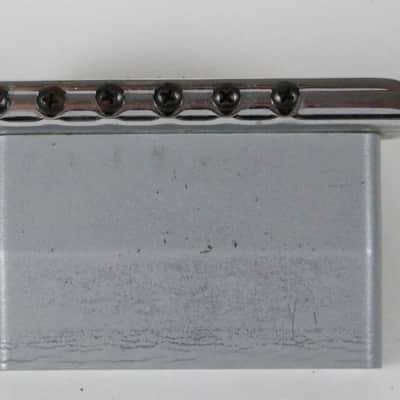 2002 Fender American Standard Stratocaster USA Chrome Guitar Bridge w/Original Bolts and Screws image 4