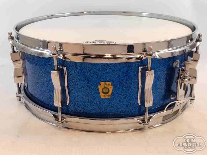 Ludwig 1960's "Jazz Festival"14"×5" " Blue Sparkle" #Pre-Serial 1960's image 1