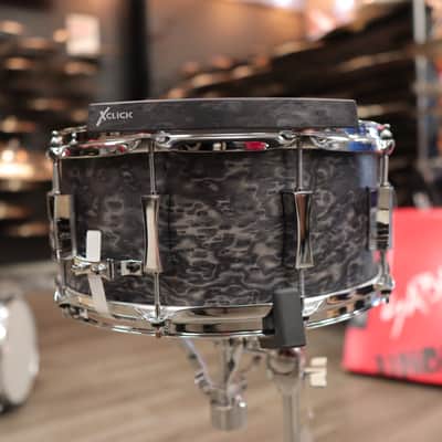 Pork Pie 6.5x14" Shadow Maple Snare Drum w/ Matching Gruv-X X-Click CLICKMATE image 5