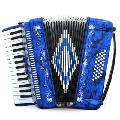 Rossetti Piano Accordion 32 Bass 30 Piano Keys 3 Switches Blue image 2
