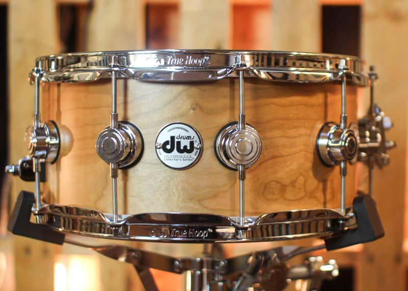 DW 6x14 Collector's Cherry HVLT Natural Satin Oil Snare Drum - SO#1444637 image 1