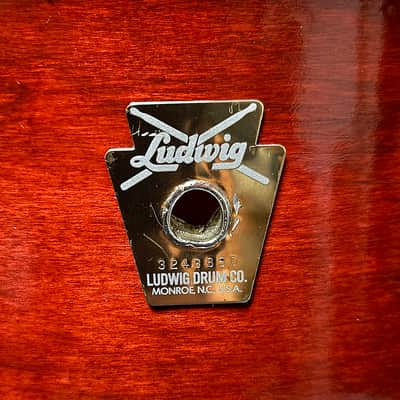 Ludwig Classic Tom, 10" X 7" 90s' - 7 Ply Maple Monroe, North Carolina- Cherry Stain image 3