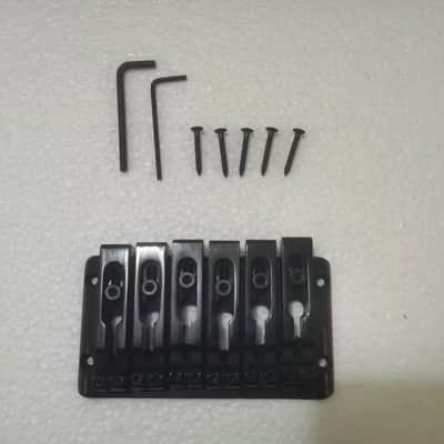 6 String Electric Bass Guitar Bridge in Black image 2