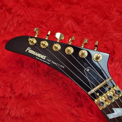 Rare Fernandes EX-85L Left Handed 1984 - Black - Explorer - Lightning Bolt Inlays - Set Neck - Made In Japan MIJ image 10