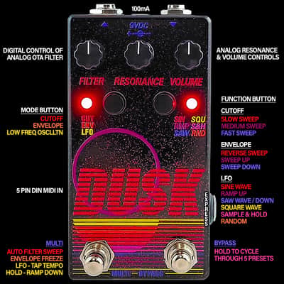 Dr Scientist Dusk Filter Pedal Digitally Controlled Analog Filter Has 3 Filter Modes+6 LFO Waveforms image 2