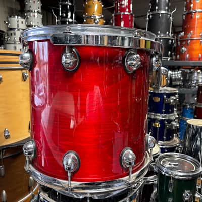 Premier Genista 14” Red Floor Tom Drum 90’s image 3