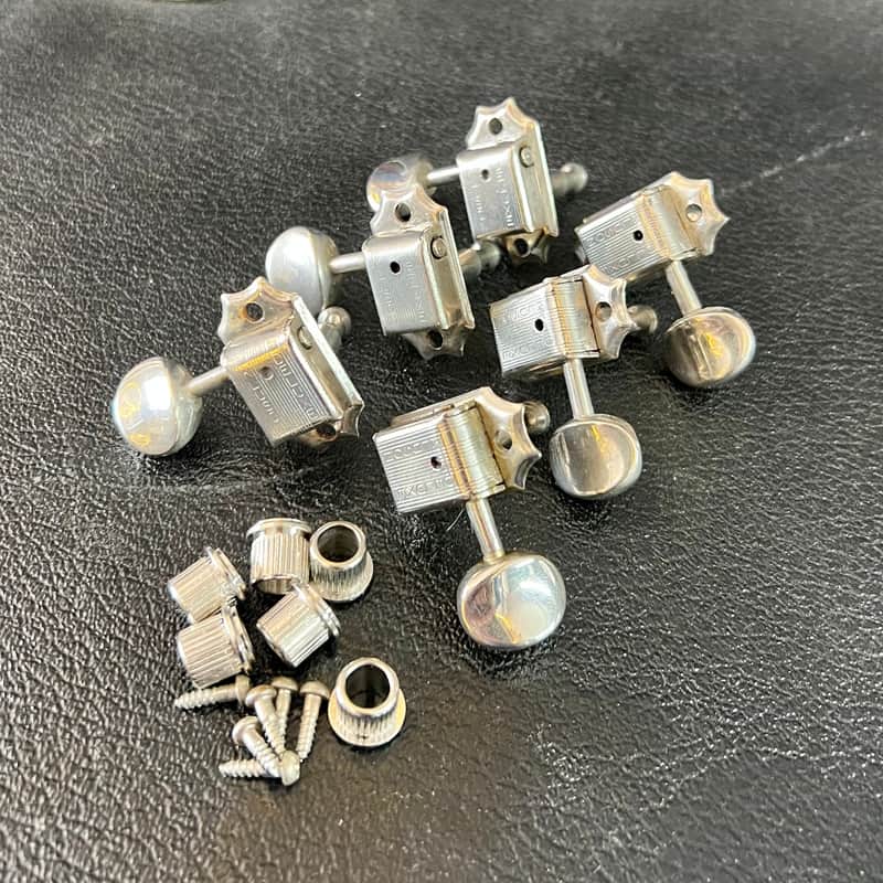 Kluson Double line oval button patent guitar tuners 1965 - Nickel original vintatebusa gibson Rickenbacker image 1