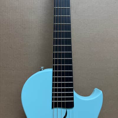 Enya Nova Go Carbon Fiber Acoustic Guitar w/ Gig Bag – Blue – Good Condition image 4