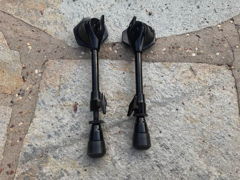 World Max Bass Drum SP-50B – HEAVY DUTY BASS DRUM SPUR PAIR - Black Nickel image 1