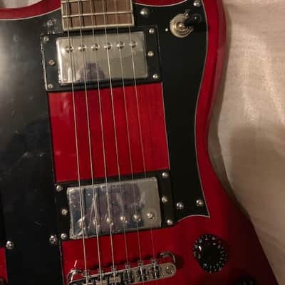 Unbranded Double/ Twin Neck 6 & 12 String Red Electric Guitar image 7