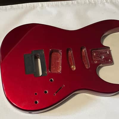 1980's Korean Kramer Striker 600st Candy Red Stratocaster Plywood Guitar Body Floyd Tremolo