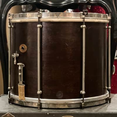 VINTAGE 1920's Ludwig 12x15 Concert Snare Drum in Natural Mahogany image 2