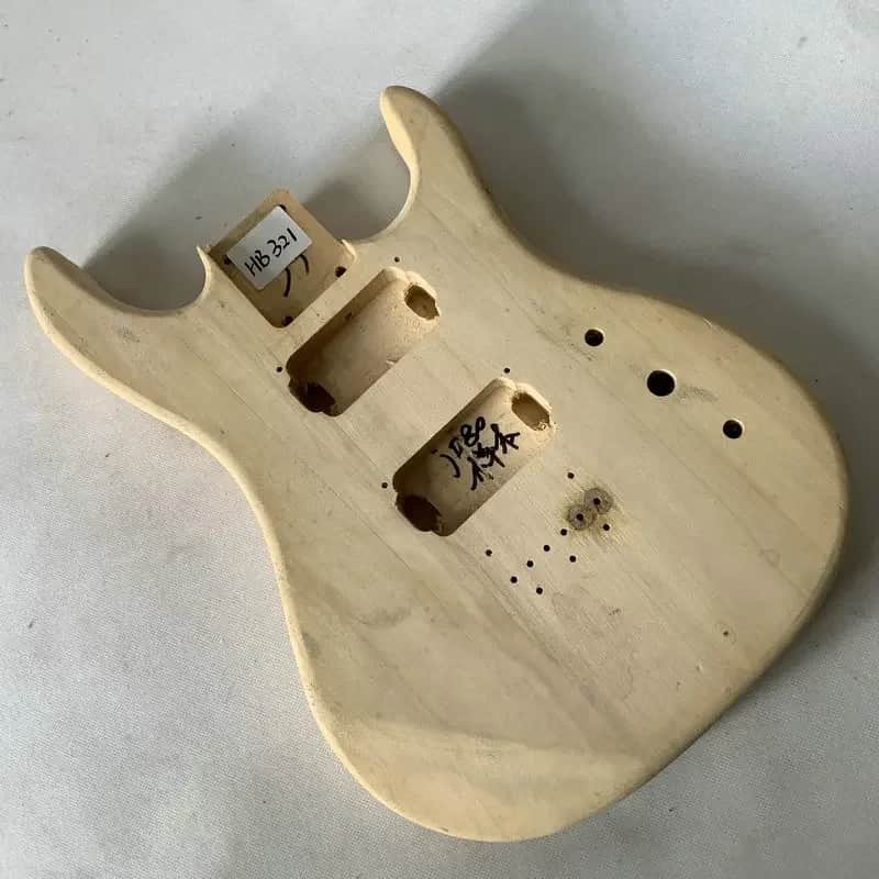 Unfinished Basswood HH Electric Guitar Body image 1