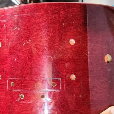 Tama Mastercraft Aw456 Artwood 14x6.5 Birch Snare Shell. Cherry Wine lacquer image 13