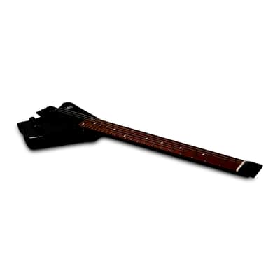 BootLegger Guitar Spade Black Headless With Stiletto Case & Flask image 15