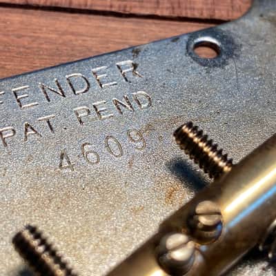 Fender  1950s Telecaster / Blackguard / Nocaster aged bridge GVT true brass Saddles  Aged image 2