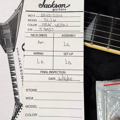 Jackson USA Custom Shop Soloist SL2H FR Graffiti Yellow 2020 w/ OHSC image 15