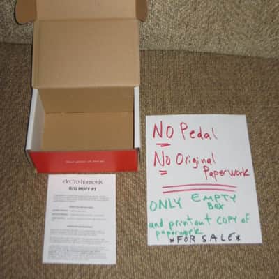 very lightly handled - mostly very clean Electro Harmonix EMPTY CARDBOARD BOX and printout copy of Owner's Instructions ONLY for USA Big Muff Reissue (NO Pedal, NO original paperwork) image 2