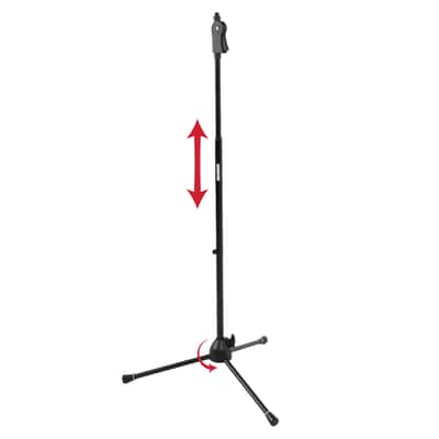 B-Stock Shure by Gator Deluxe Tripod Mic Stand with Pistol Grip One-Handed Clutch; (SH-TRIPODSTANDDX) image 1