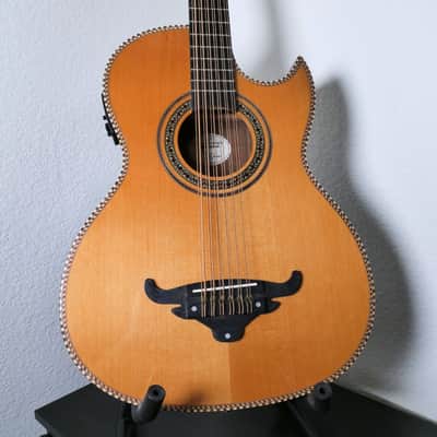 Oscar Schmidt OH52SE Acoustic-Electric Bajo Sexto w/ Gig Bag - Solid Cedar & Macassar Ebony image 2